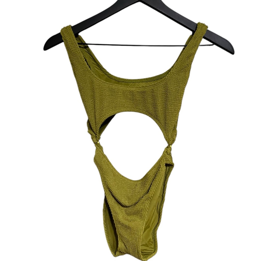 Always Fits Monokini 
Good American Olive Green Knit Swimsuit size 0